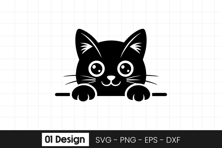 Cat Peeking Svg Image 14