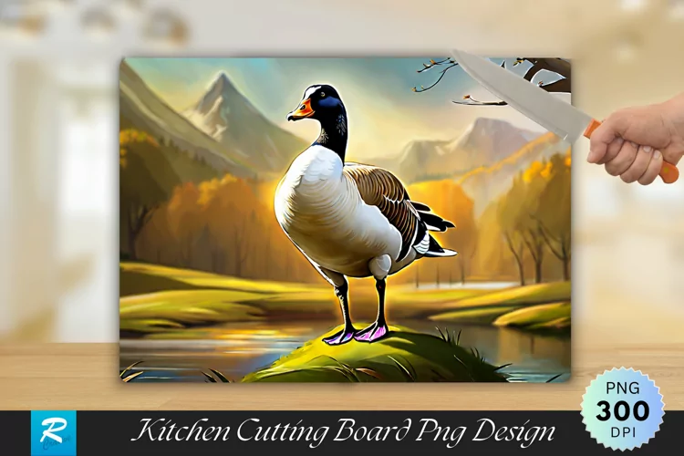 Goose Background Cutting Board Sublimation Design