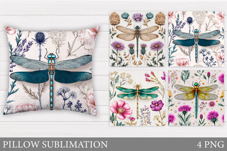 Dragonfly Sublimation. Dragonfly Pillow Design