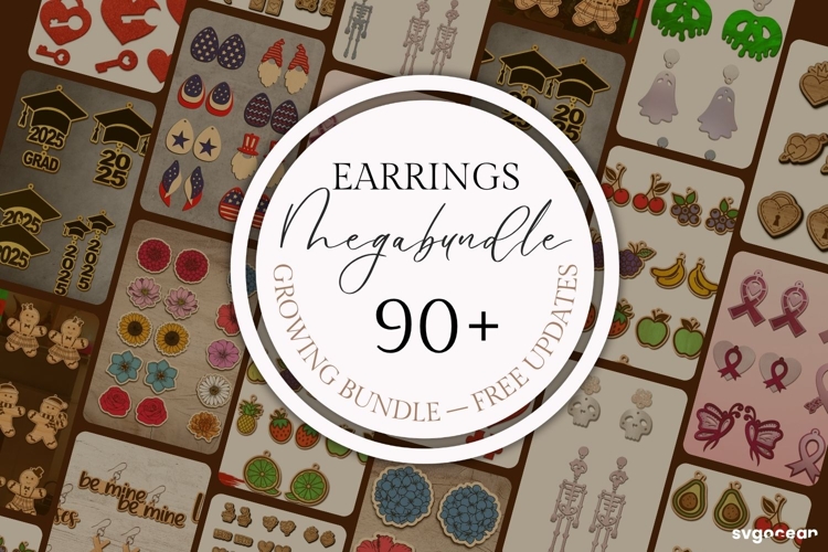 Earrings Laser Cut Mega Bundle | Glowforge | SVG