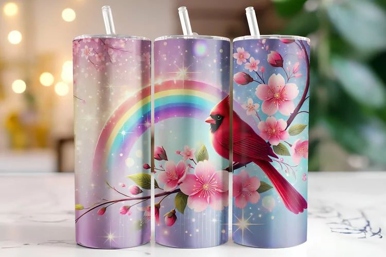Cardinal Bird Tumbler Wrap | Sublimation | Tumblers
