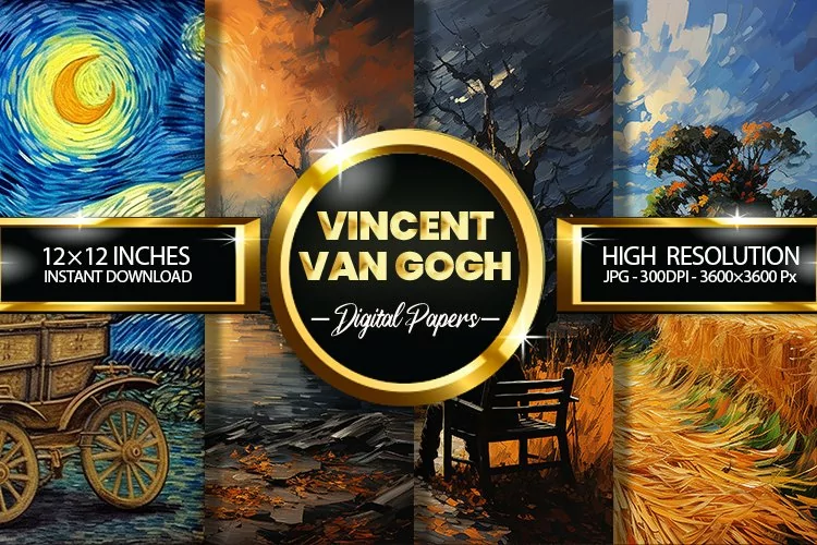 Vincent Van Gogh Digital Papers - 04 Variations