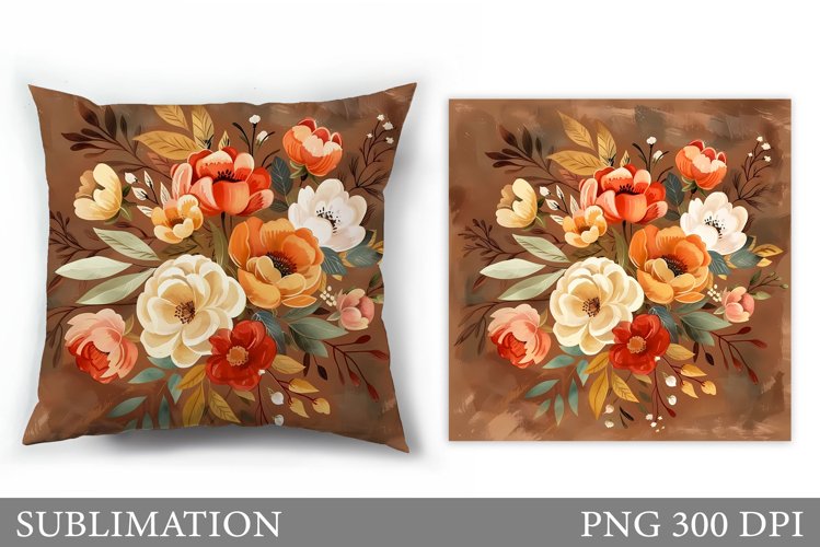 Flowers Sublimation. Flowers Pillow Sublimation