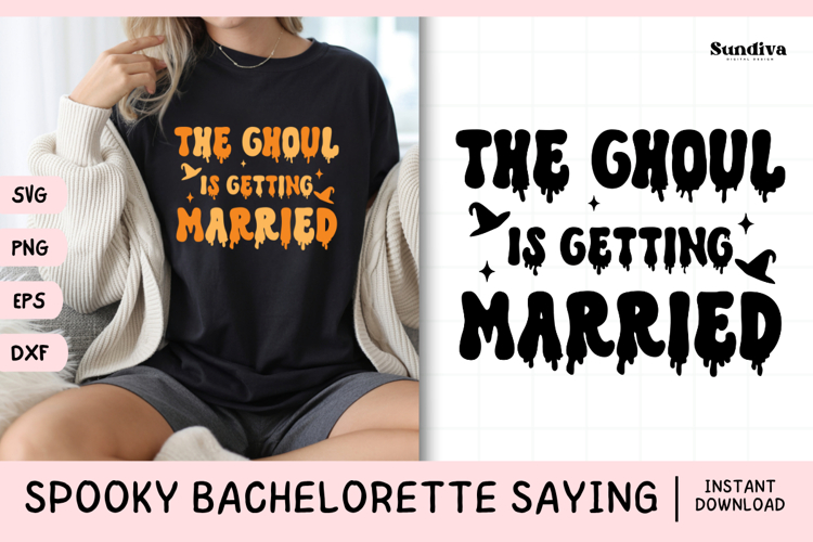 Spooky Bachelorette Party Saying SVG | The Ghoul Married
