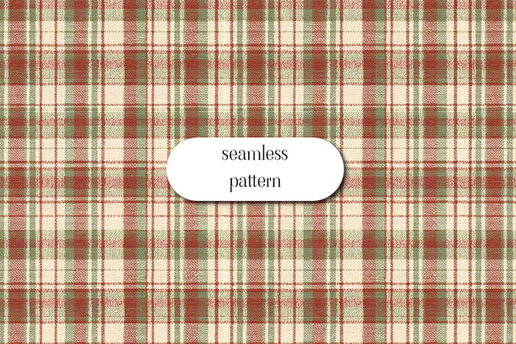 Rustic Tartan Seamless Pattern | Vintage Plaid Digital Paper