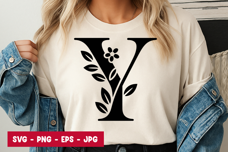 Floral Alphabet Svg Image 5