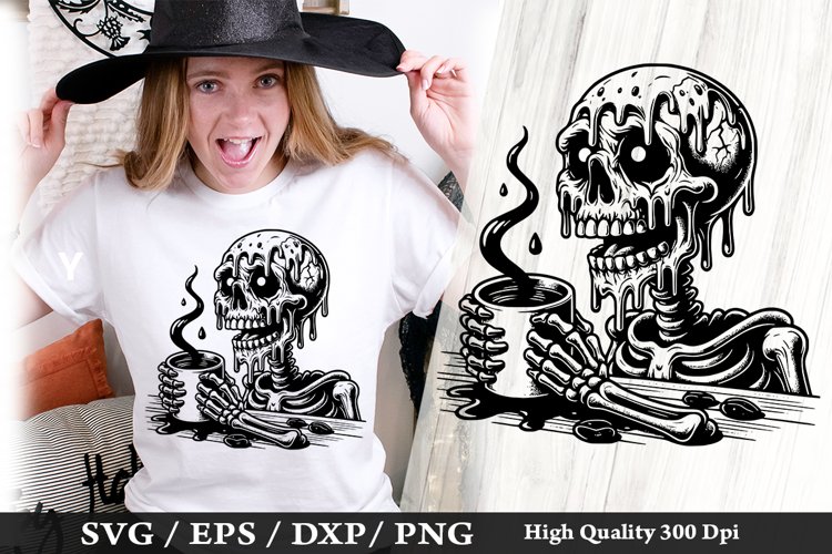 Melting Skeleton SVG Design - Skeleton T shirt Design