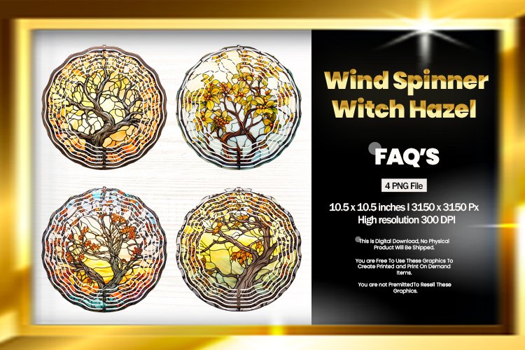 Witch Hazel Wind Spinner Sublimation - 04 Variations example image 1