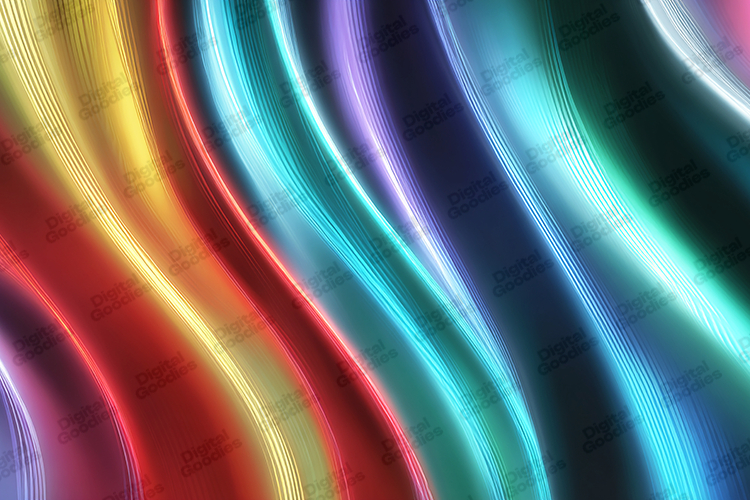Vibrant Neon Waves Background for Creative Projects