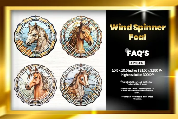 Foal Wind Spinner Sublimation - 04 Variations