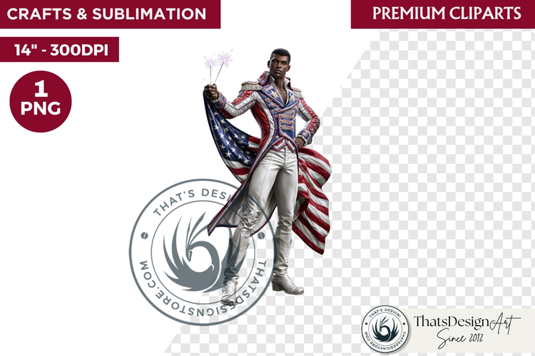 4th of July Character PNG, Patriotic Americana Portraits