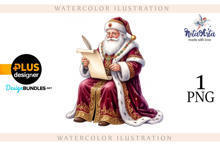 Christmas Santa in Elegant Attire