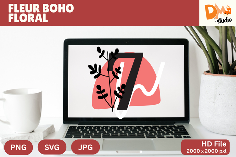 Boho Floral Svg Image 22