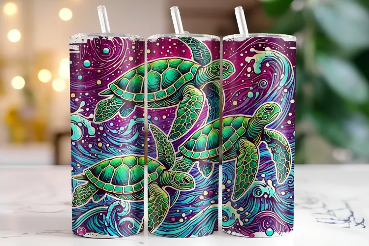 Turtle Tumbler Wrap | Sublimation | Tumblers