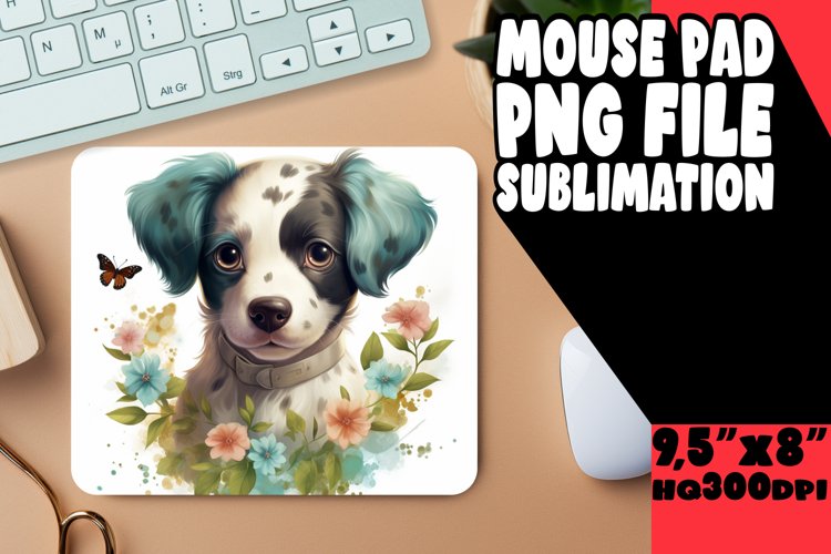 Watercolor Pup Sublimation Pad