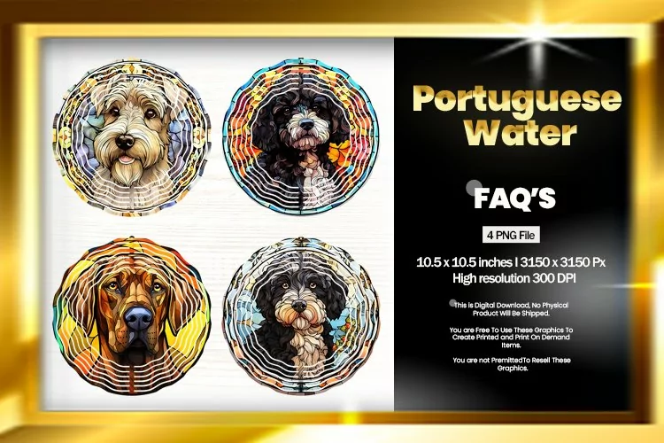 Portuguese Water Wind Spinner Sublimation - 04 Variation