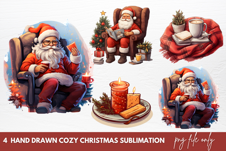 Hand Drawn Cozy Christmas Sublimation Christmas Clipart