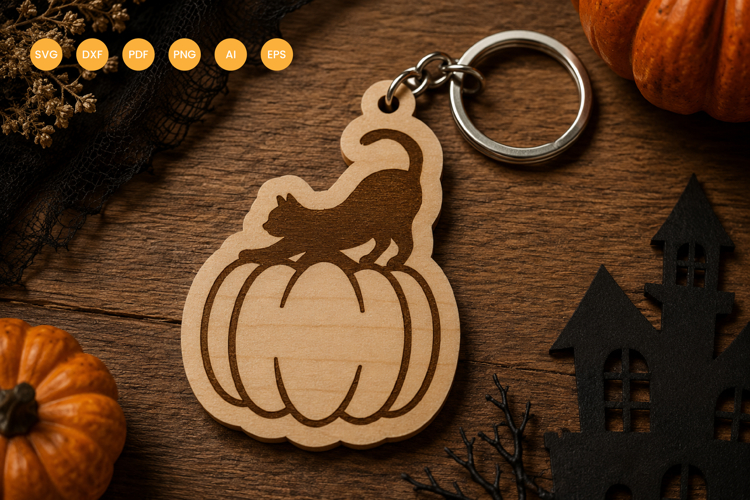 Halloween Keychain Laser Cut SVG