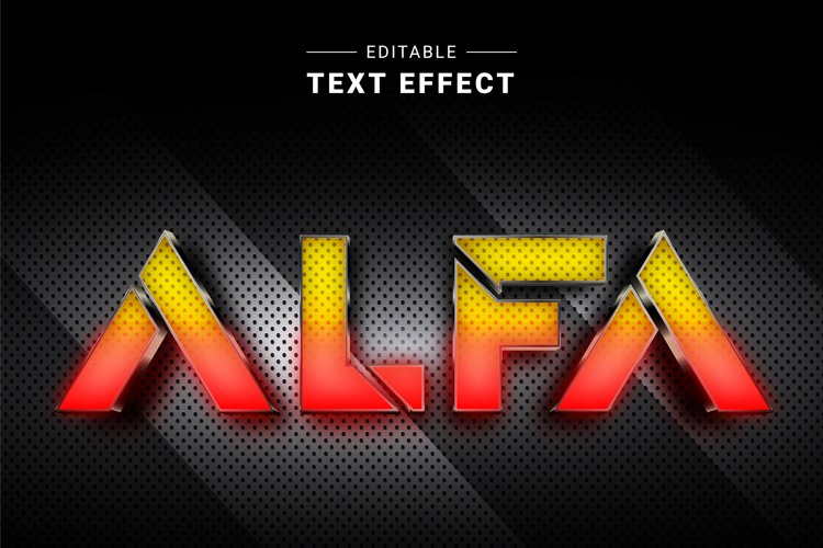 Editable Text Effect for Illustrator. Vector Graphic styles