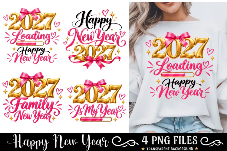 Happy New Year 2027 PNG, Funny New Year 2027