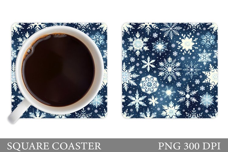 Snowflakes Coaster Sublimation. Snowflakes Sublimation