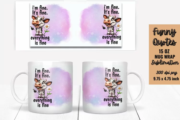 Funny Mug Wrap Sublimation, Mug Wrap PNG