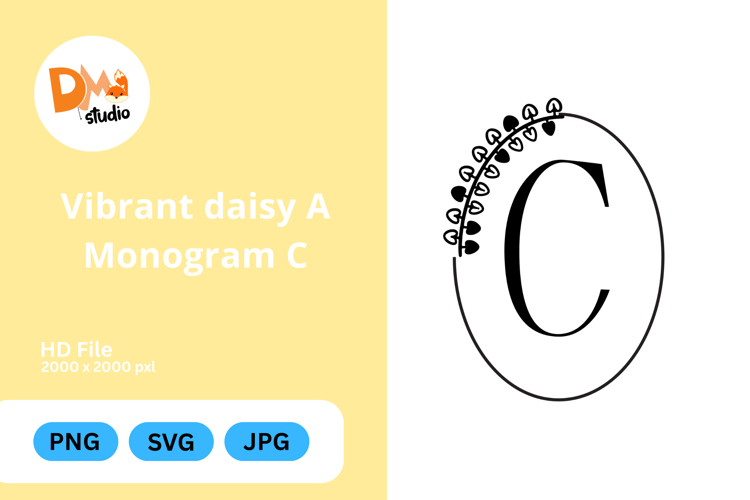 Daisy Monogram Svg