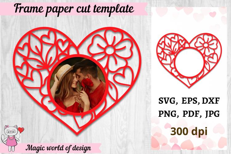 Valentine Heart frame svg