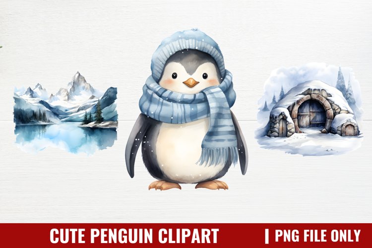 Cute Penguin Clipart Image 11