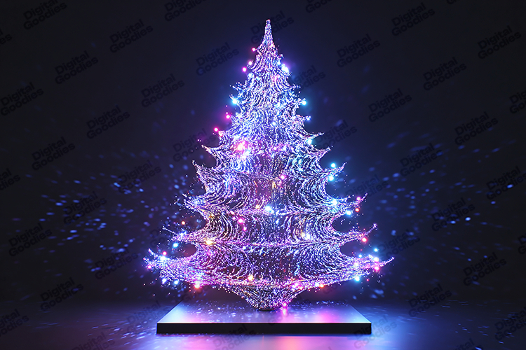 3D Glowing Christmas Tree Lights Sparkle Holiday Decor