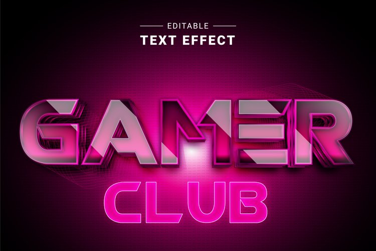 Editable Text Effect for Illustrator. Vector Graphic styles