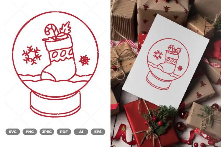 Christmas Crystal Ball SVG & Clipart
