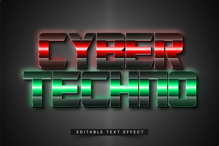 Editable Text Effect for Illustrator. Vector Graphic styles