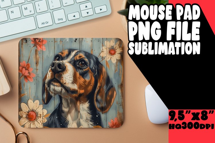 Cute Pooch Wood Sublimation Mat example image 1