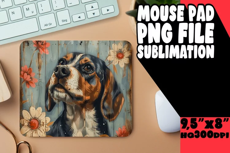 Cute Pooch Wood Sublimation Mat