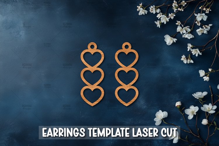 Heart Earrings Svg Image 6