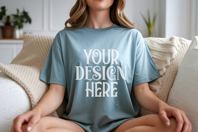 Bay Comfort Colors 1717 T-shirt Mockups,1717 Mockups example image 1