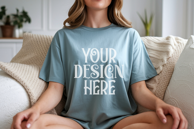 Bay Comfort Colors 1717 T-shirt Mockups,1717 Mockups