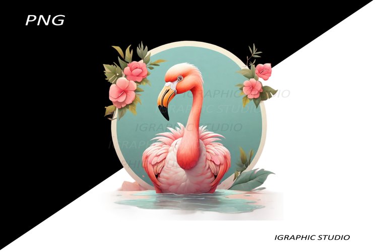 Pink Flamingo Clipart, Tropical Clipart, Bird Clipart