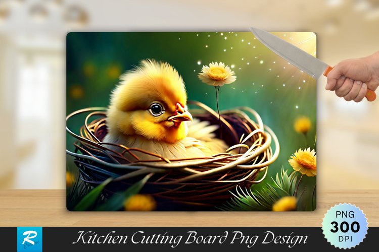 Cute Little Chicken Cutting Board Sublimation Design