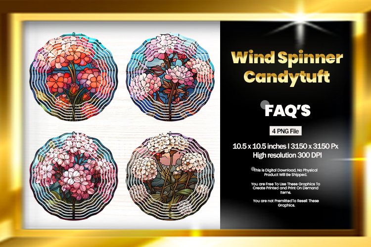 Candytuft Wind Spinner Sublimation - 04 Variations example image 1
