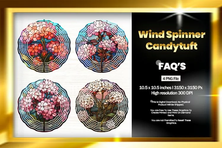 Candytuft Wind Spinner Sublimation - 04 Variations