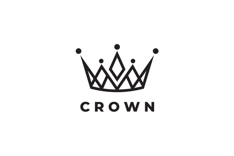 Crown Logo Design Vector Illustration