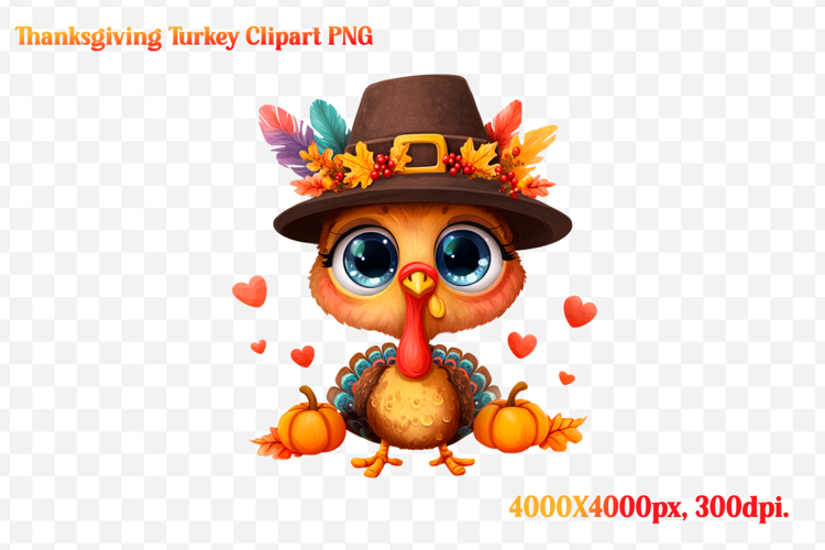 Funny Thanksgiving Turkey Clipart PNG