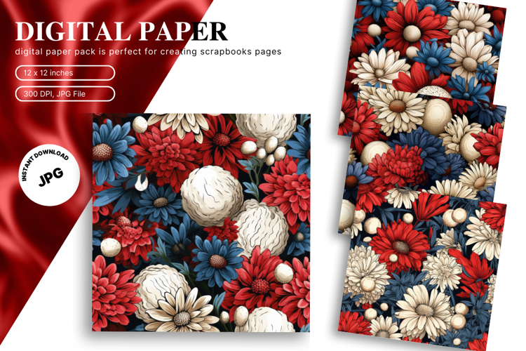 4 of July Patriotic Pattern Background America USA Wallpaper
