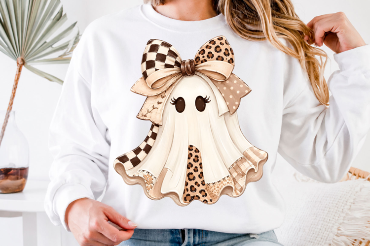 Ghost Png, Preppy Ghost Coquette Png