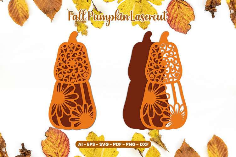Floral Pumpkin Laser Cut SVG | Fall Autumn Decor