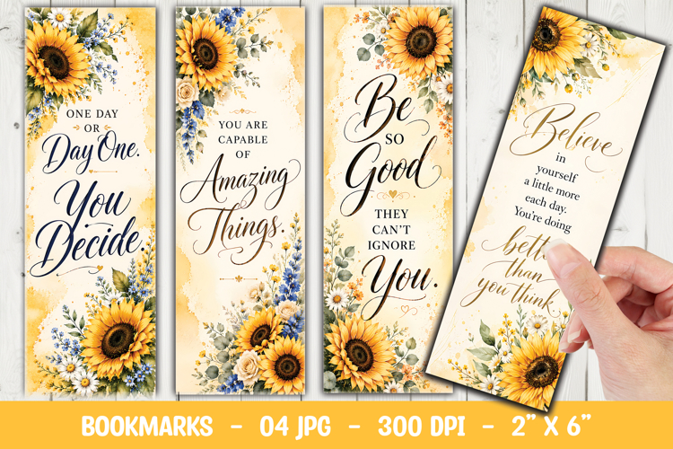Watercolor Floral Christian Bookmark PNG, Faith Quote