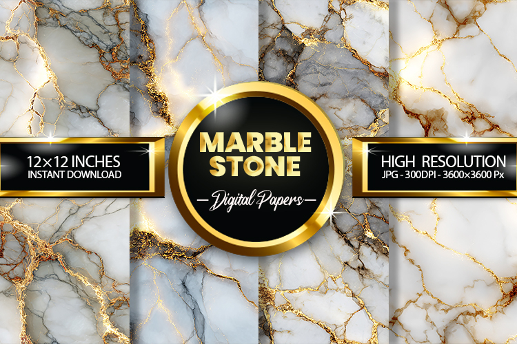 marble stone Digital Papers - 04 variations