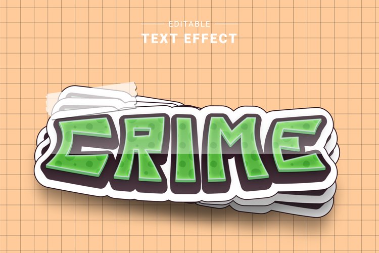 Editable Text Effect for Illustrator. Vector Graphic styles example image 1